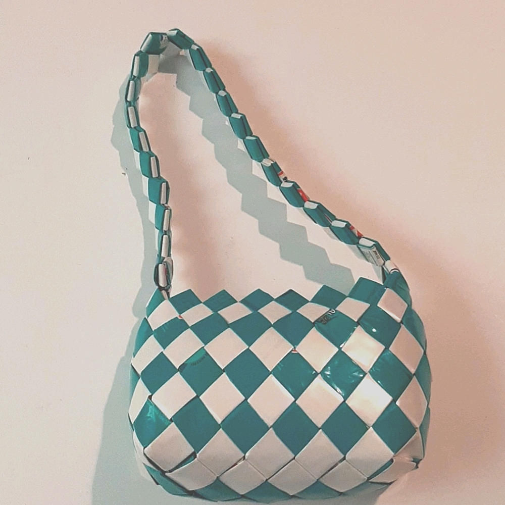 Woven Candy Wrapper Small Purse - image 1